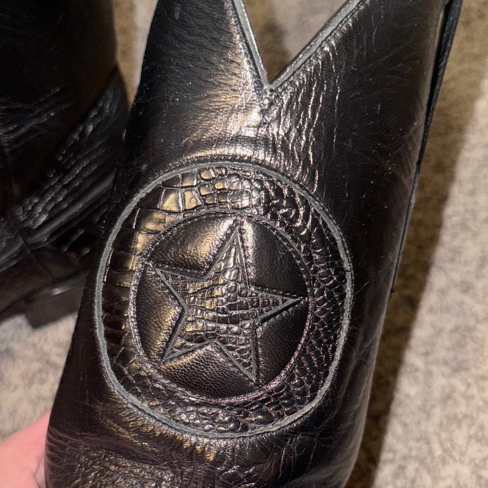 Black Jack alligator boots with lone star inlay. Size 9D - Picture 10 of 10